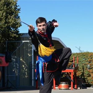 Picture of Steve Barnes performing Rainbow Sword for Chinese New Year Picture of Steve Barnes performing Rainbow Sword for Chinese New Year