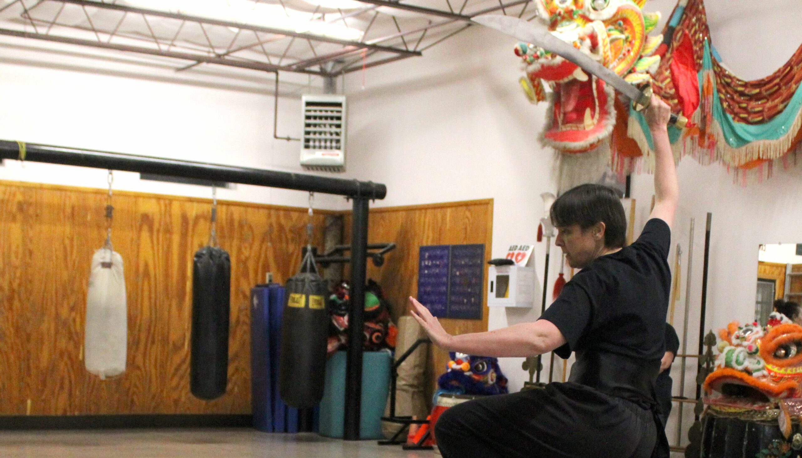 CCC-LMA adult Kung Fu class 2025 (1) - Alix with Saber